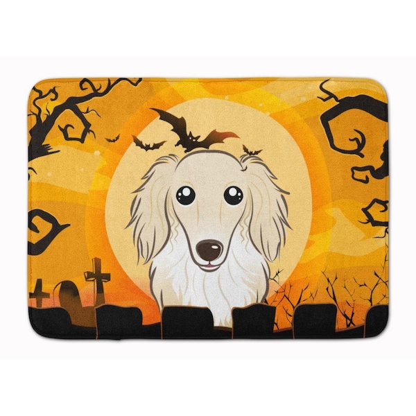 Carolines Treasures Halloween Longhair Creme Dachshund Machine Washable Memory Foam Mat BB1770RUG - main
